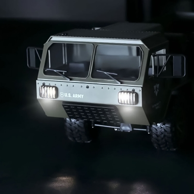 Радиоуправляемая машинка-грузовик Army 6WD с пультом управления-5